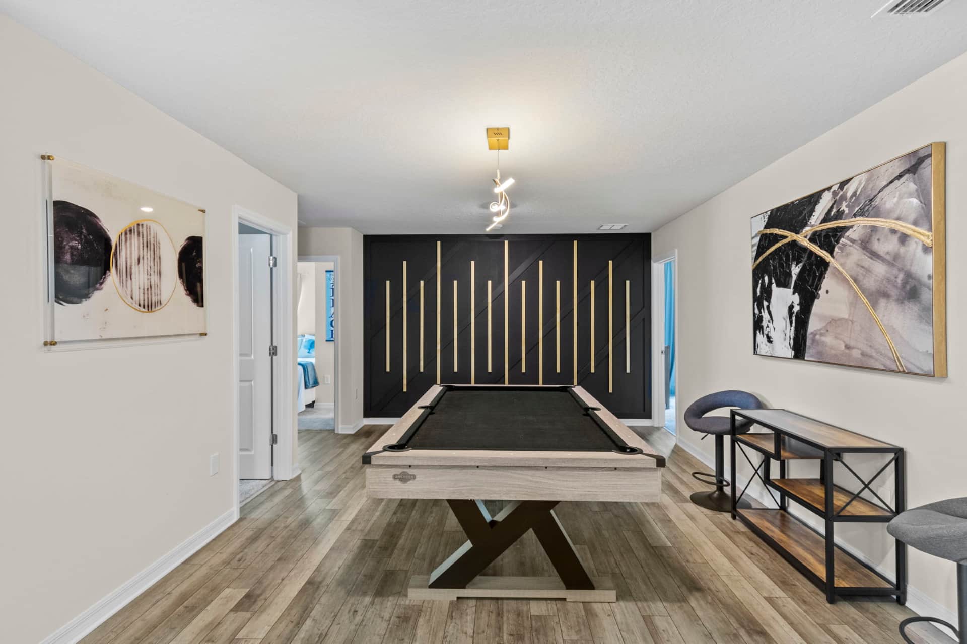 Pool table entertainment area